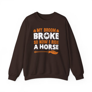 My Broom Broke Unisex Heavy Blend™ Crewneck Sweatshirt