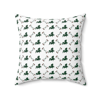 Bit & Horse Faux Suede Square Pillow