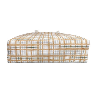 Tan Plaid Weekender Bag