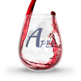 Apex Riding Academy Stemless Wine Glass, 11.75oz