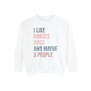 I Like Horses -Unisex Comfort Colors Sweatshirt