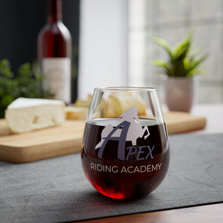 Apex Riding Academy Stemless Wine Glass, 11.75oz