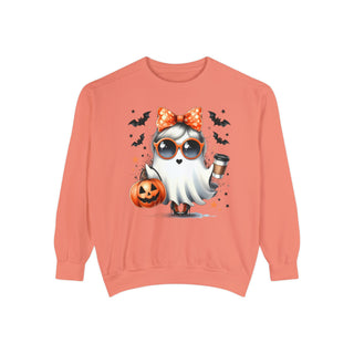 Coffee Ghost Comfort Colors Sweatshirt